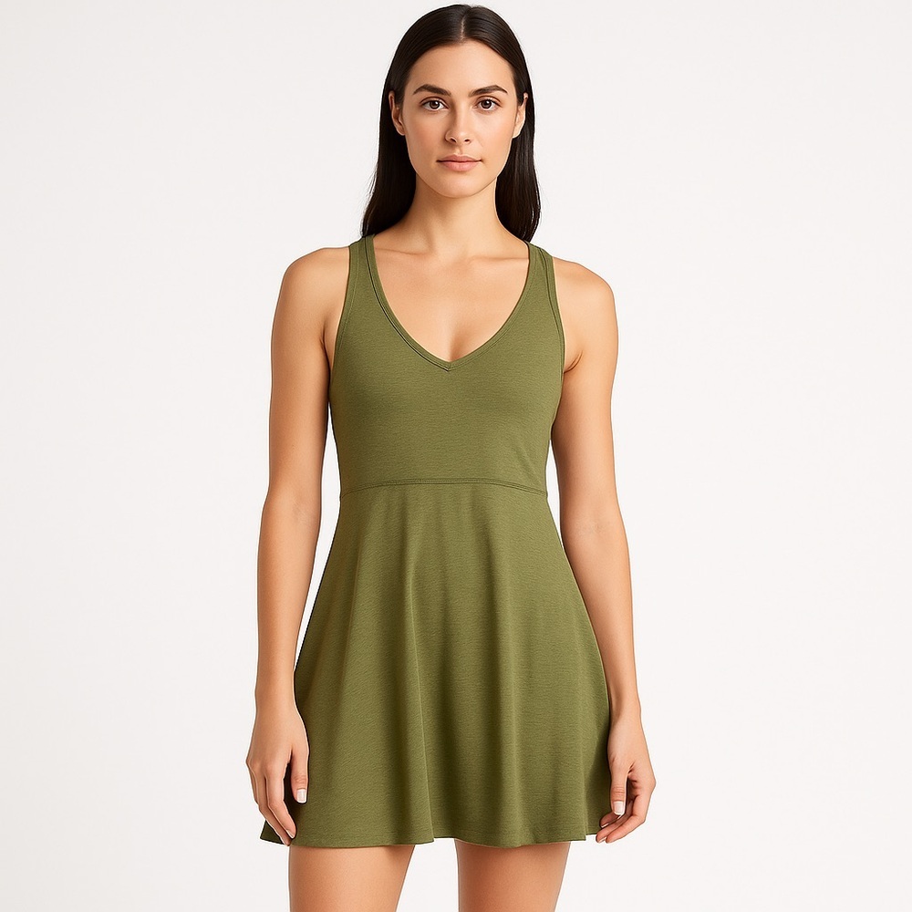 Beyond Yoga Green Spacedye Mini Dress - Picture 2 of 12